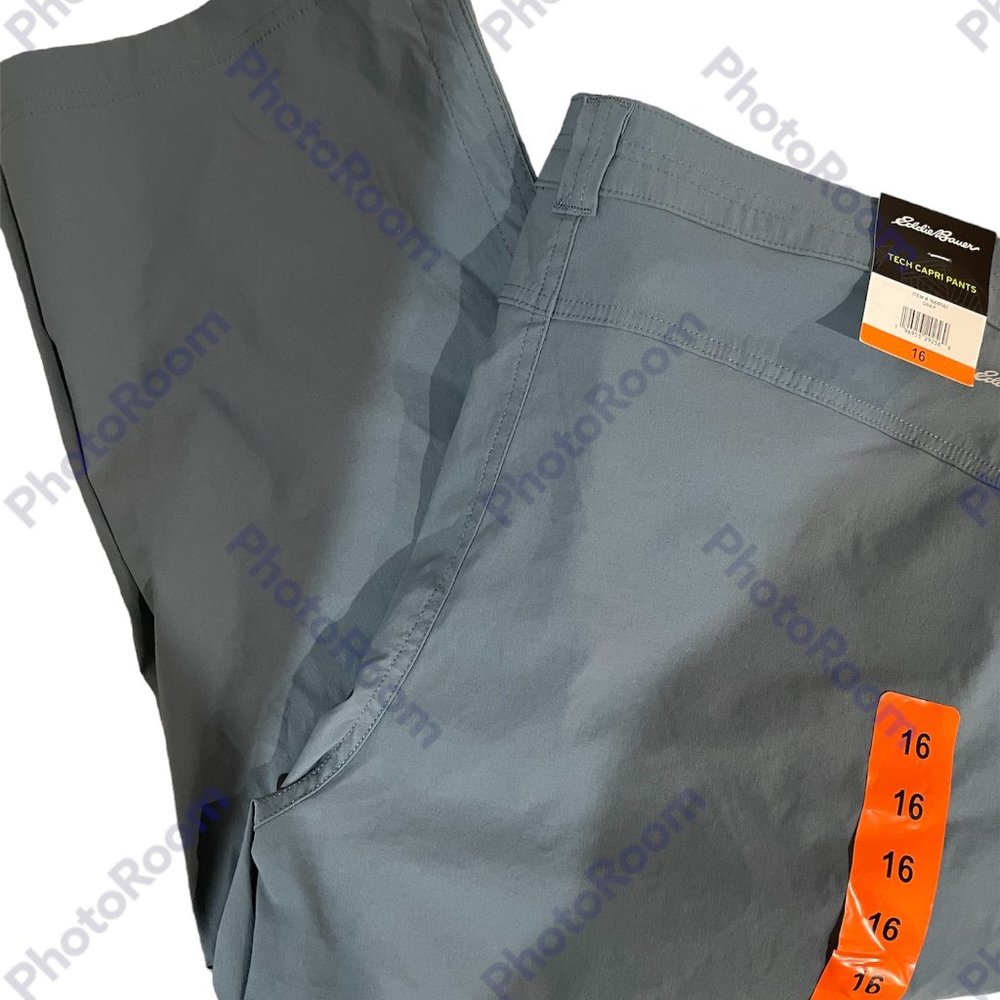 Women'sTechCapri Pant, Brand -EddieBauer Color - Gray Size-16, NWT